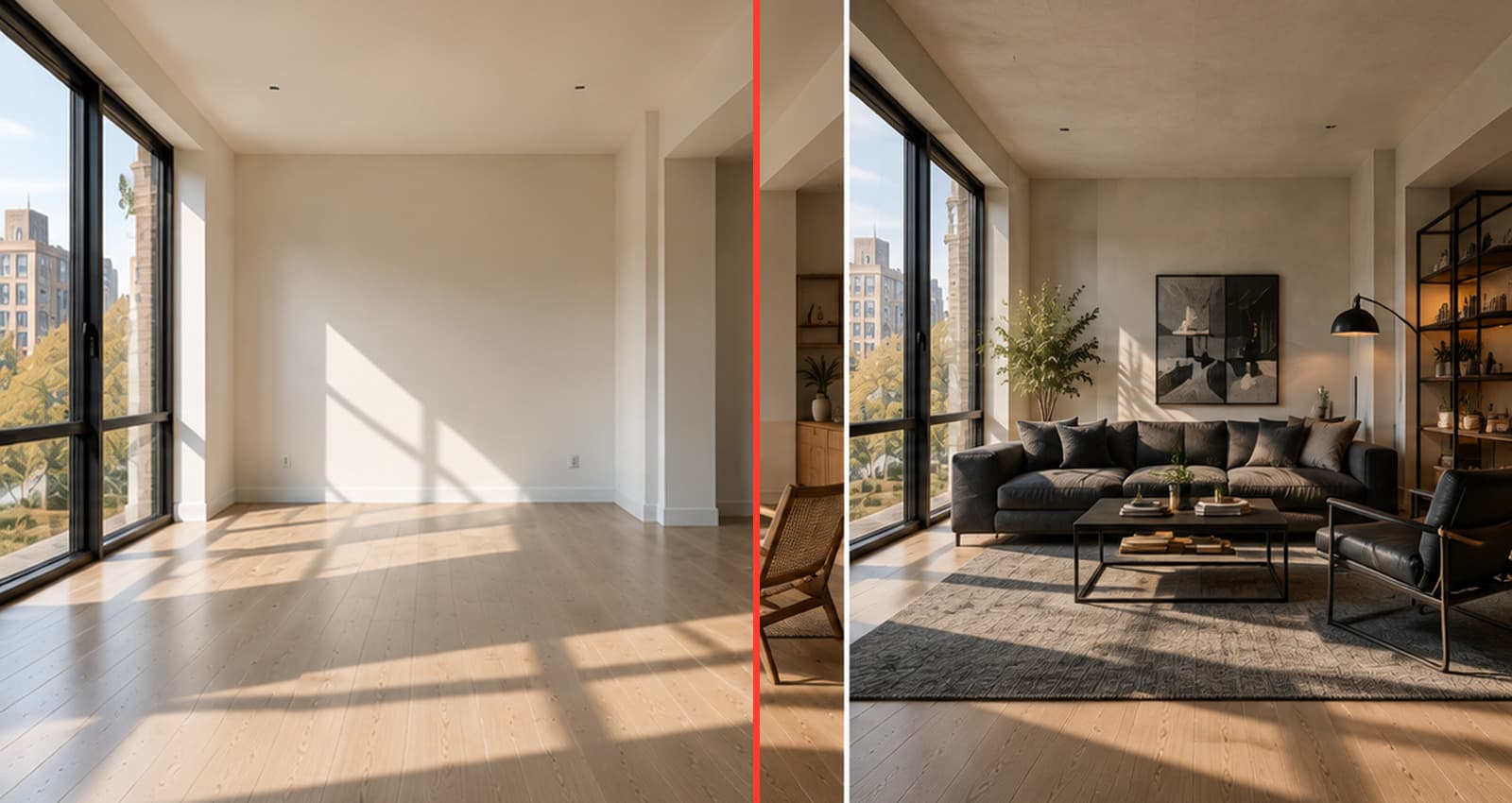 Industrial before and after example