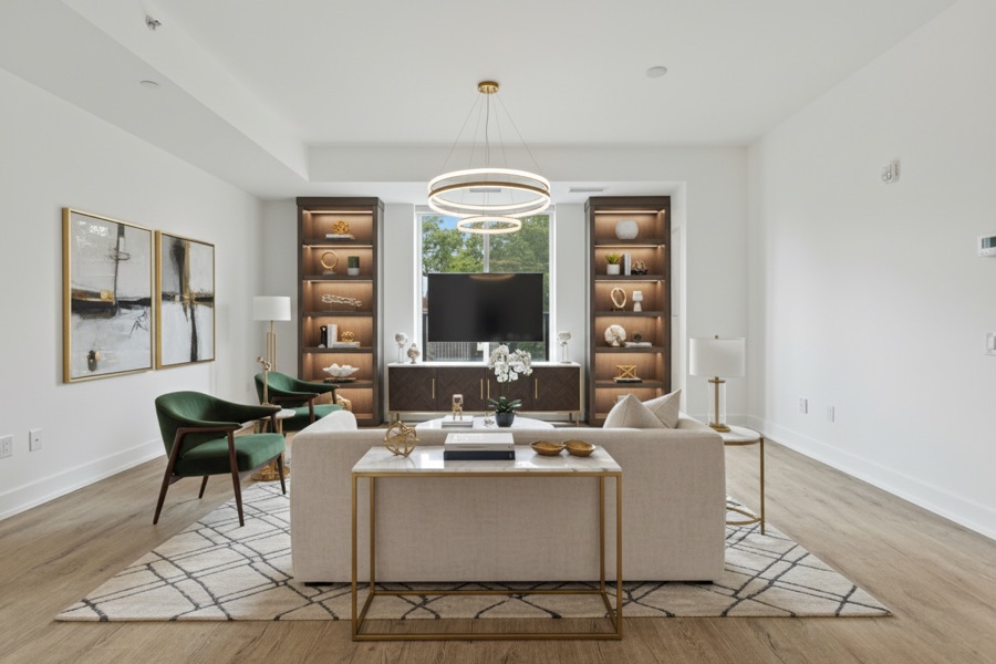 Room staged in luxury style by WabiRoom